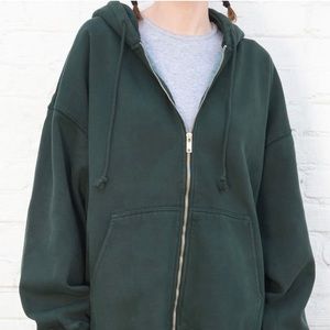 Brandy Melville CHRISTY HOODIE Forest Green